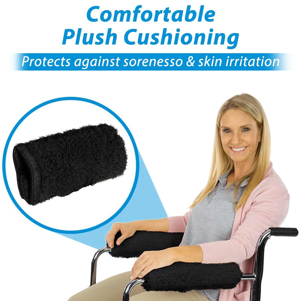HANNEA 2Pcs Chair Armrest Pads Soft Arm Rest Chair Armrest Cover Padding Universal Comfort Support Cushion Accessories for Office Chair, Wheelchair, Toilet Handle HANNEA 2Pcs Chair Armrest Pads Soft Arm Rest Chair Armrest Cover Padding Universal Comfort Support Cushion Accessories for Office Chair, Wheelchair, Toilet Handle